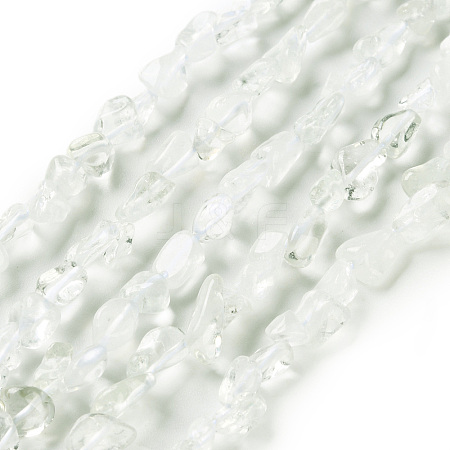 Natural Green Quartz Beads Strands G-P497-01C-67-1