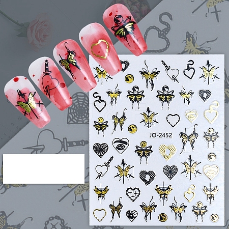 Butterfly Paper Nail Art Stickers PW-WG16398-05-1