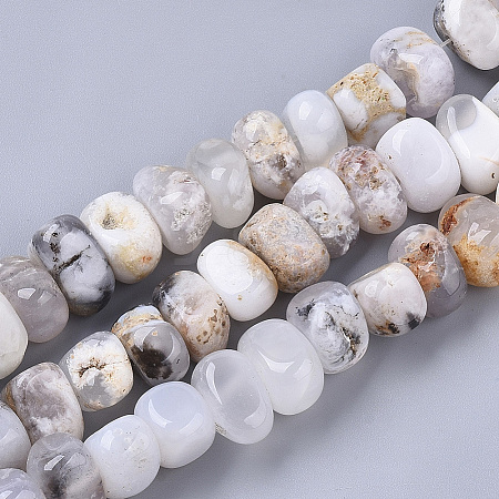 Natural White Agate Beads Strands X-G-S364-032-1