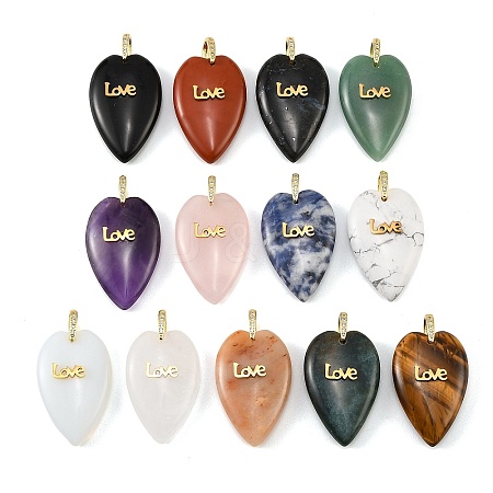 Natural & Synthetic Mixed Gemstone Pendants G-G470-03G-1