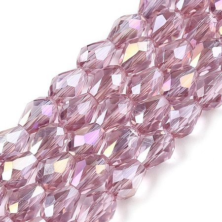 Transparent Electroplate Glass Beads Strands LS-EGLA-N013-T4mm-B02-1