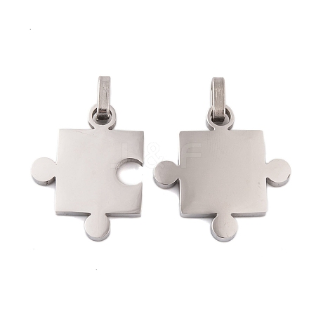 Non-Tarnish 304 Stainless Steel Split Pendants STAS-K283-01P-1