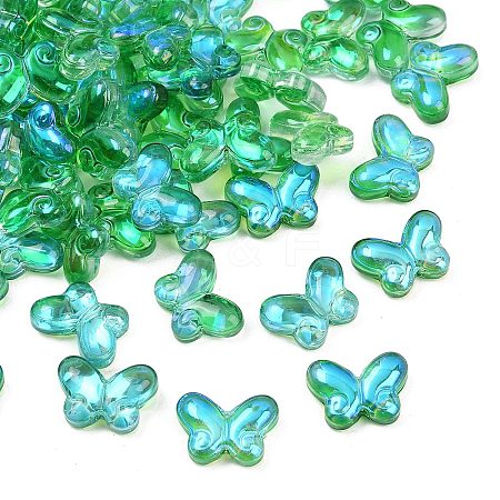 AB Color Plated Transparent Glass Beads GLAA-Z020-01H-1