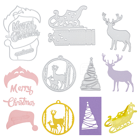 Gorgecraft Christmas Theme Carbon Steel Cutting Dies Stencils DIY-GF0003-27-1