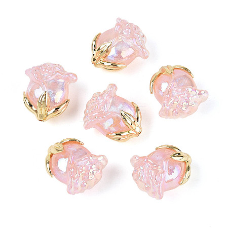 UV Plating Opaque Acrylic Beads MACR-C029-06A-01-1