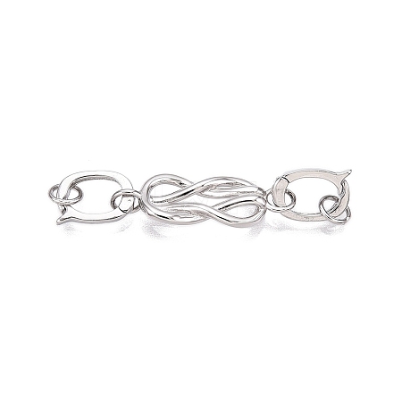 925 Sterling Silver Fold Over Clasps STER-T007-109P-1