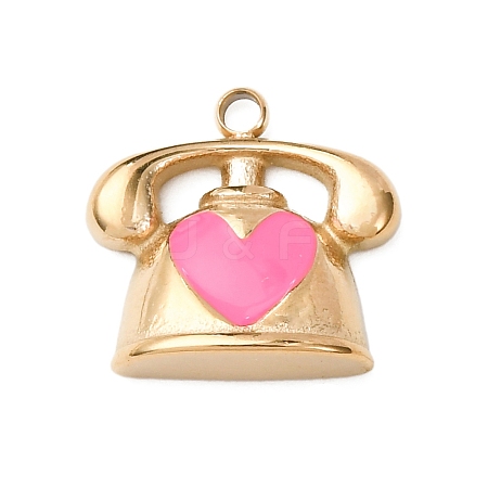 304 Stainless Steel Enamel Pendants X-STAS-B112-01G-05-1