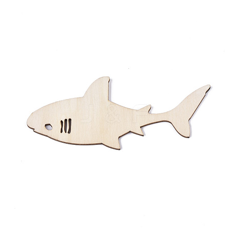 Shark Shape Unfinished Wood Cutouts DIY-ZX040-03-06-1