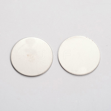 201 Stainless Steel Stamping Blank Tag Cabochons STAS-E147-90P-C-1