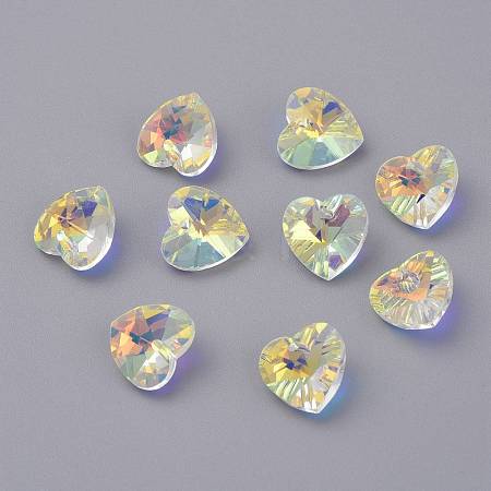 Faceted Glass Charms X-RGLA-L026-B05-1