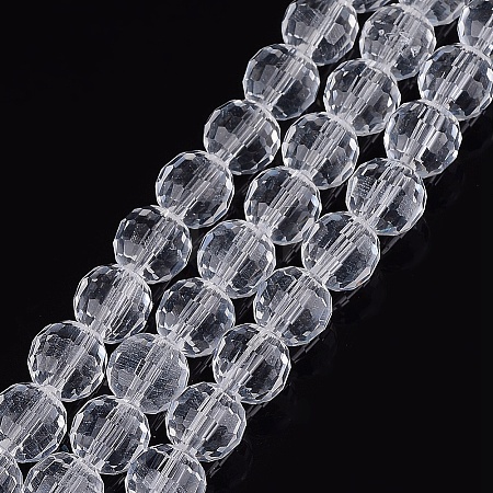 Transparent Glass Bead Strands GLAA-R095-8mm-15-1