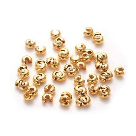 Iron Crimp Beads Covers IFIN-H029-G-1