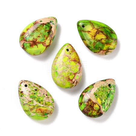 Natural Imperial Jasper Pendants G-P460-03-1