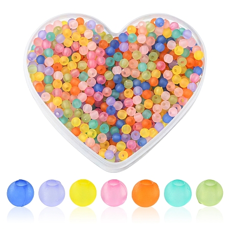 31g Frosted Transparent Acrylic Beads MACR-FS0001-37-1