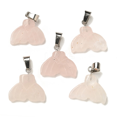 Natural Rose Quartz Pendants G-Z067-01P-07-1