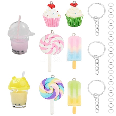 SUNNYCLUE DIY Imitation Food Key Chain Making Kit DIY-SC0018-32-1