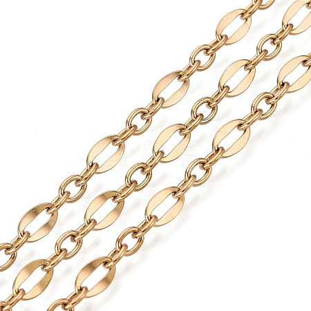 304 Stainless Steel Oval Link Chains CHS-Q009-15G-1
