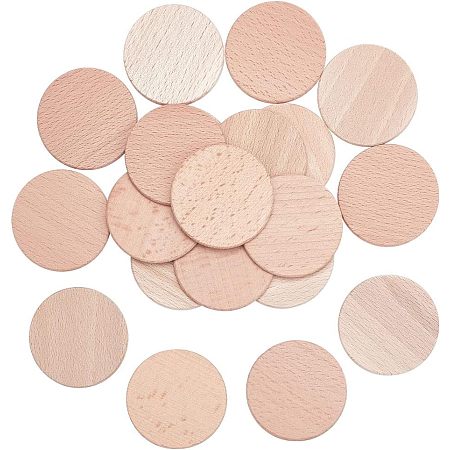 Unfinished Wooden Discs WOOD-WH0027-30A-1