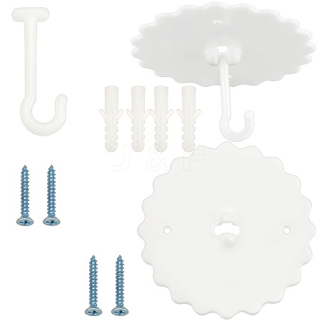 Gorgecraft Plastic & Iron Ceiling Hooks AJEW-GF0004-93-1