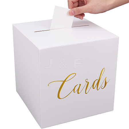 1 Set Square Printed Cardboard Boxes for Wedding Cards CBOX-SP0001-01B-1