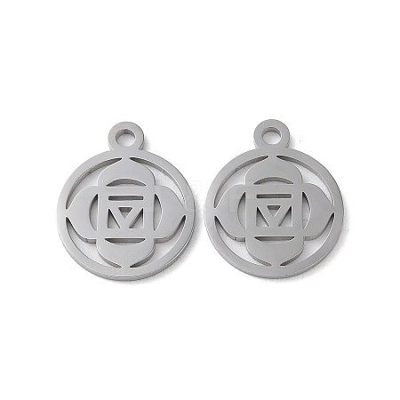 Chakra 304 Stainless Steel Charms STAS-F300-04P-1