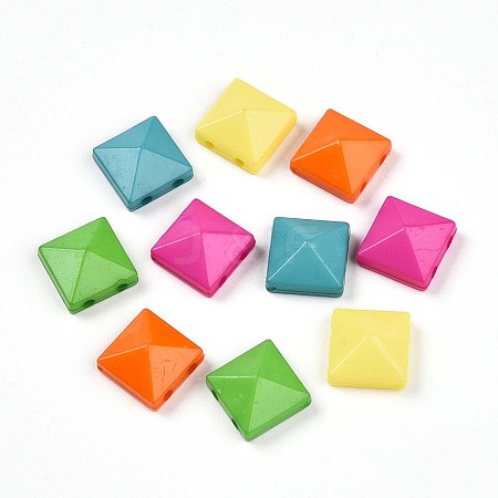 Opaque Acrylic Beads SACR-T017-14-1