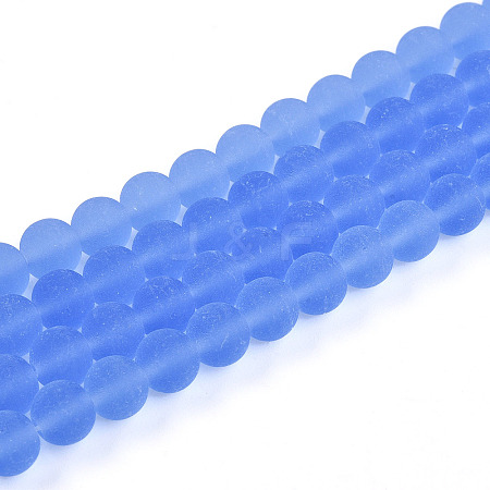 Transparent Glass Beads Strands X-GLAA-T032-T6mm-MD04-1