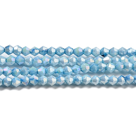 Opaque Baking Painted Glass Beads Strands DGLA-F002-01E-1