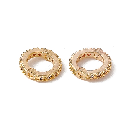Brass Micro Pave Cubic Zirconia Bead Frames LS-KK-A171-05G-01-1