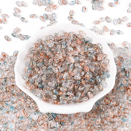 Baking Paint Transparent Glass Beads DGLA-T004-06D-1