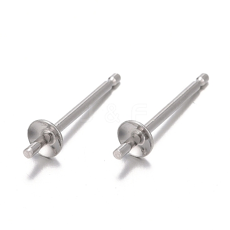 Sterling Silver Stud Earring Findings X-STER-A003-124P-1