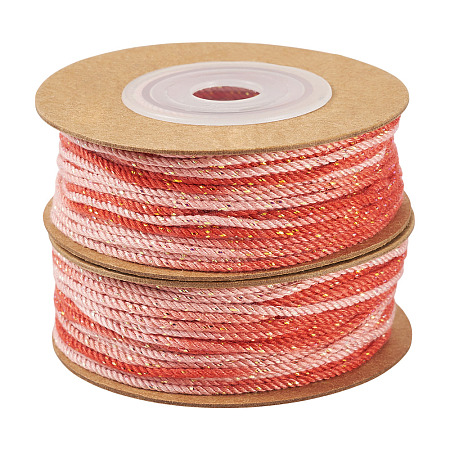 2 Rolls Segment Dyed Cotton Twisted String Cord OCOR-TA0002-95B-1