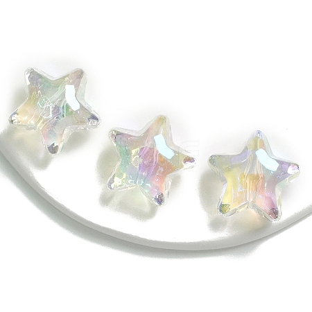 Star Transparent Acrylic Beads MACR-CJC0002-02B-03-1