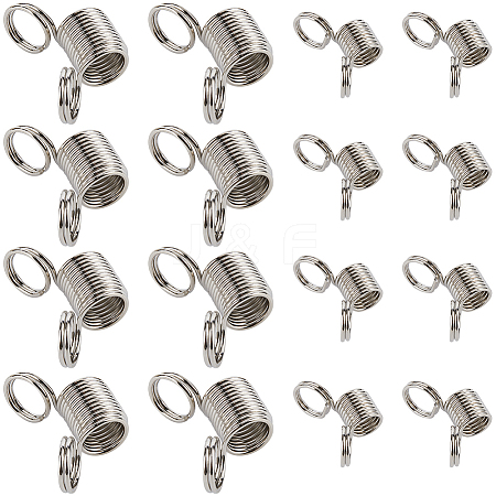 60Pcs 2 Styles Stainless Steel Spring Bead Clamps for Beading Jewelry Making FIND-SC0009-62-1