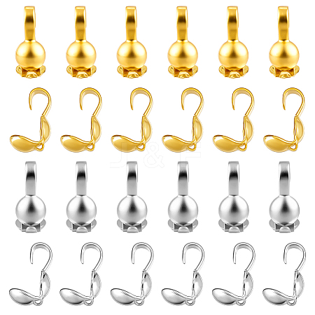 500Pcs 2 Colors Brass Bead Tips KK-ME0003-42-1