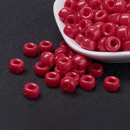 Opaque Acrylic European Beads PL338-5-1