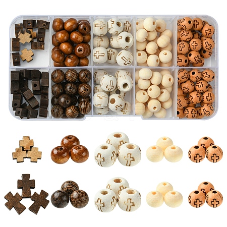Natural Wenge Wood Beads DIY-FS0006-70-1