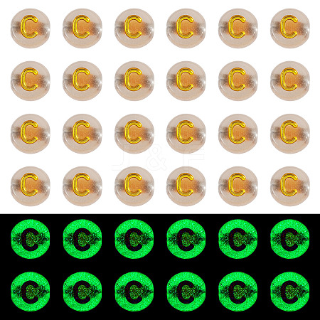 50G Luminous Transparent Acrylic Beads OACR-TAD0001-01C-1