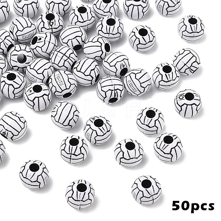 50Pcs Craft Style Acrylic Beads MACR-YW0003-87-1