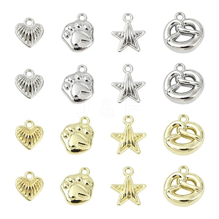32Pcs 8 Styles Alloy Pendants FIND-CJ0004-20-1