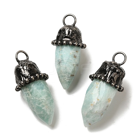 Natural Amazonite Pointed Pendants G-K381-02AS-03-1