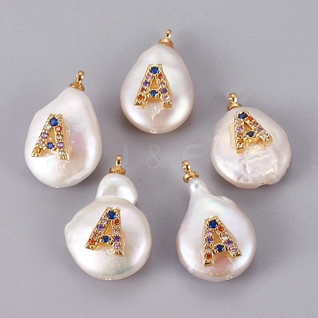 Natural Cultured Freshwater Pearl Pendants PEAR-F008-32G-A-1