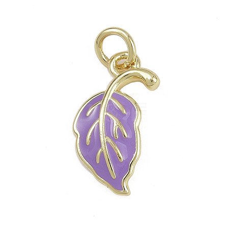 Brass Enamel Pendants KK-D409-26G-1
