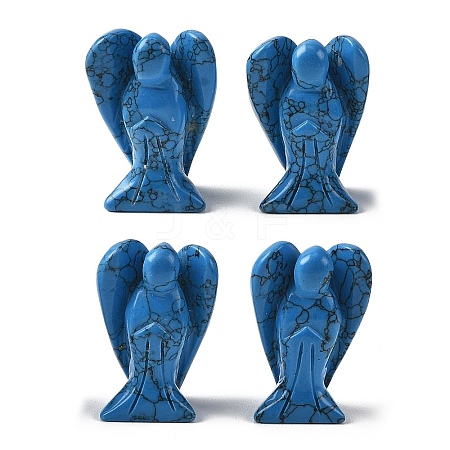 Dyed Synthetic Turquoise Carved Angle Figurines GG-CBA9C2C-A24-1