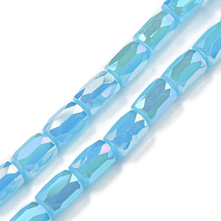 Imitation Jade Glass Beads Strands EGLA-P052-03A-01-1