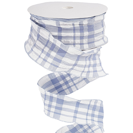 1 Roll Polyester Ruffled Ribbon SRIB-CY0001-14C-1