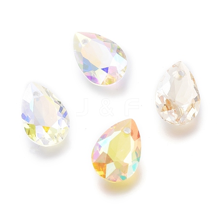 Glass Rhinestone Pendants RGLA-A024-H02-M1-1