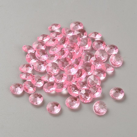 Acrylic Rhinestone Pointed Back Cabochons GACR-WH20001-01C-1