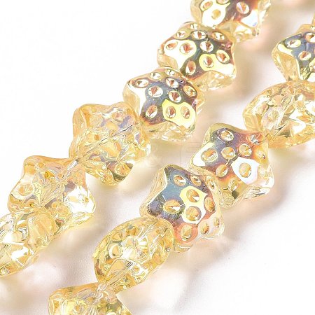 Transparent Electroplate Glass Beads Strands LS-GLAA-C025-01B-1