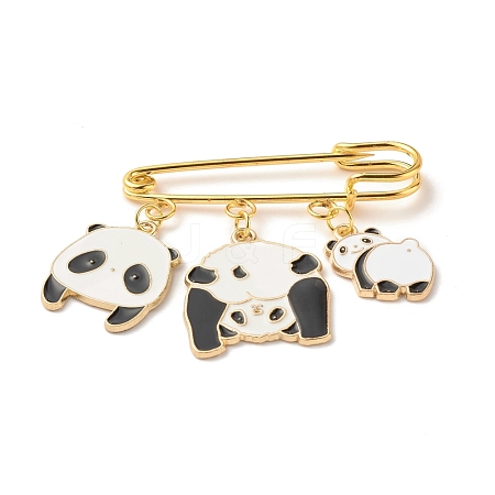 Panda Charm Enamel Brooch Pin JEWB-BR00063-01-1